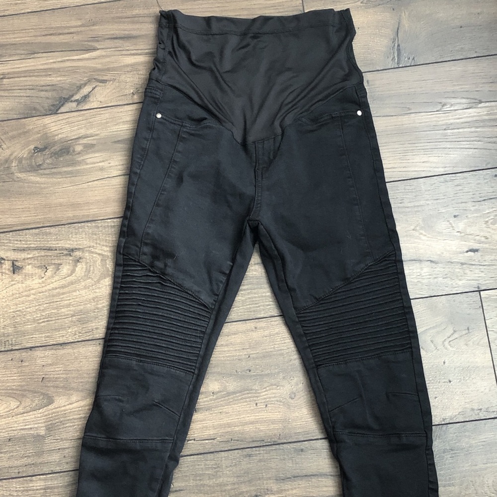 Pinkblush Black Moto Maternity Jeans